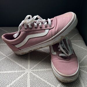 Pink Vans Old Skool Sneakers with White Stripe